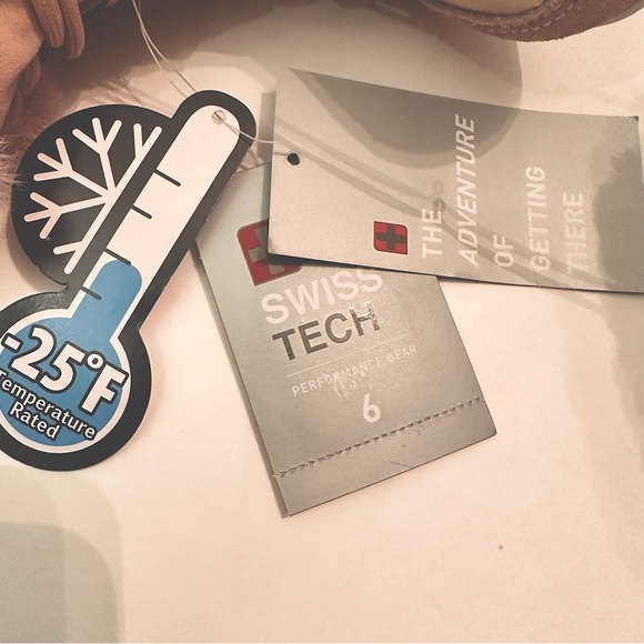 Girls Swiss Tech Pink Winter Boots Cow Suede, Faux Fur Fleece Lined 3M Insulated - Picture 7 of 8